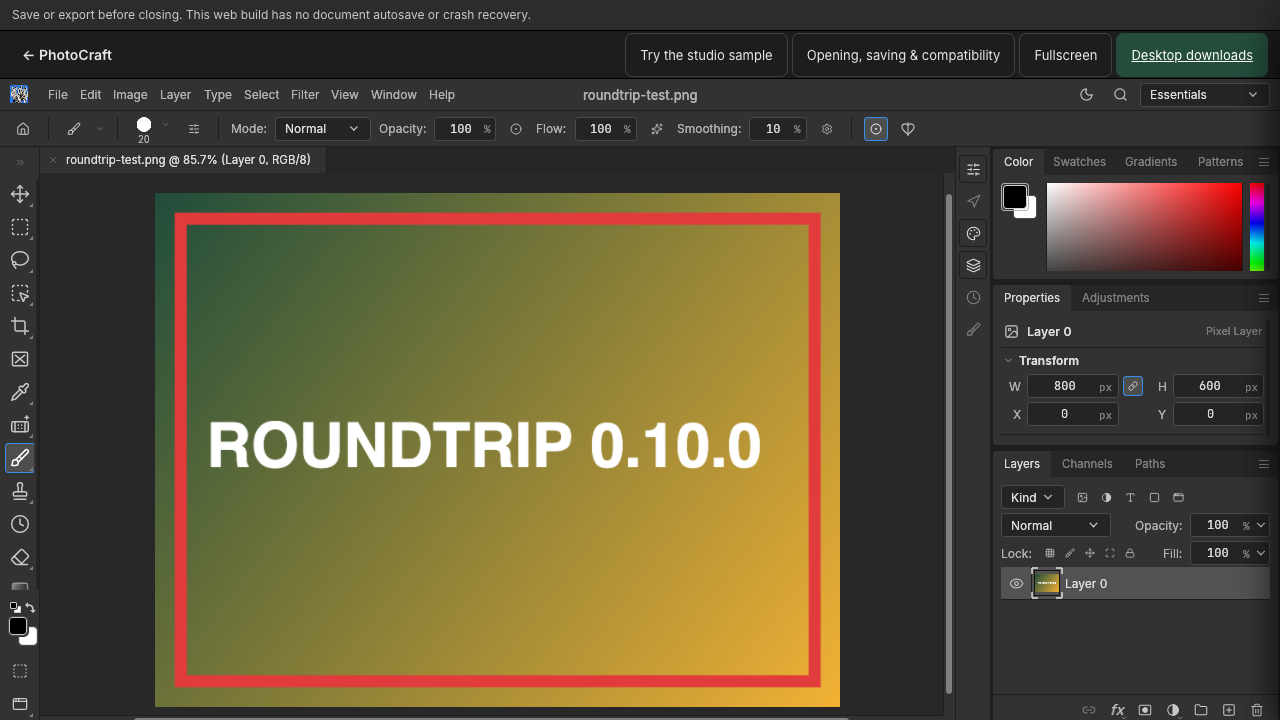 PhotoCraft 0.10.0 — PNG / PSD