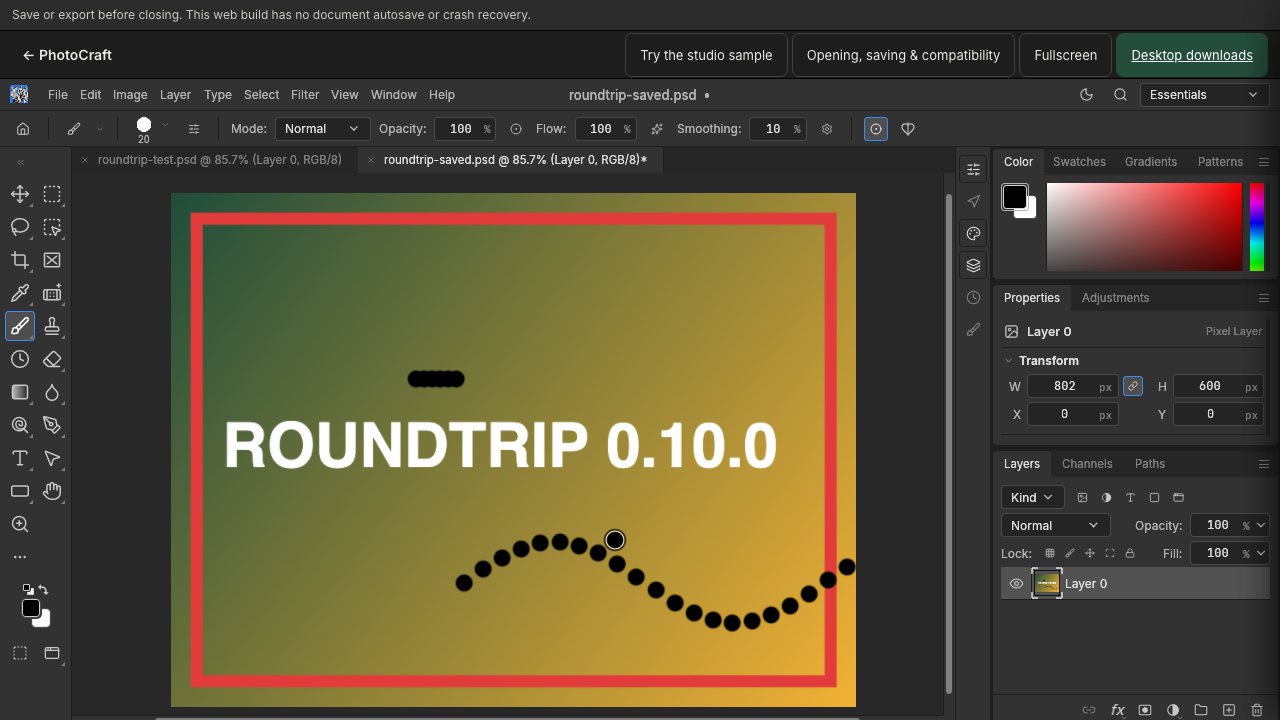PhotoCraft 0.10.0 — PNG / PSD